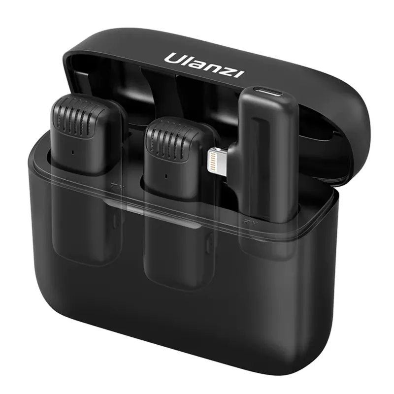 Microfone Sem Fio Lapela Ulanzi J12 Iphone Lightning Com 2un