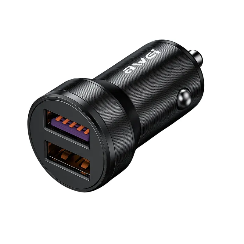 Carregador Veicular Awei C-856 36w Usb-a Qc 3.0 E Proteção Inteligente
