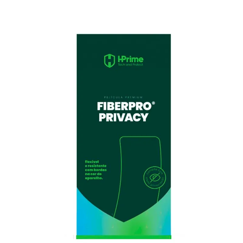 Película Protetora Fiberpro Privacy Para Iphone 17 Pro Max Em Policarbonato Com Fibra De Vidro - Hprime - 6174 - N/a