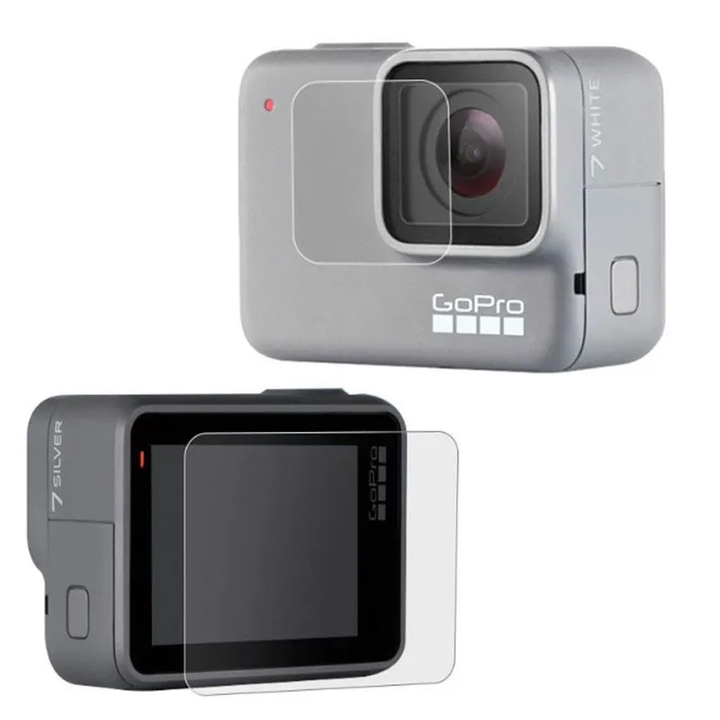 Películas De Vidro Para Lente E Lcd Gopro Hero 7 White/silver
