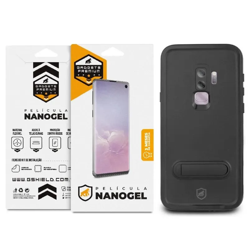 Kit Capa Á Prova D´água E Película Nano Gel Dupla Para Galaxy S8 Plus - Gshield