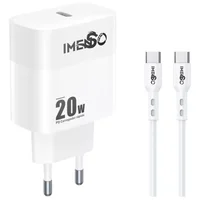 Carregador Imenso 20w Com 1 Saída Type-c Bivolt Com Cabo Type-c Incluso