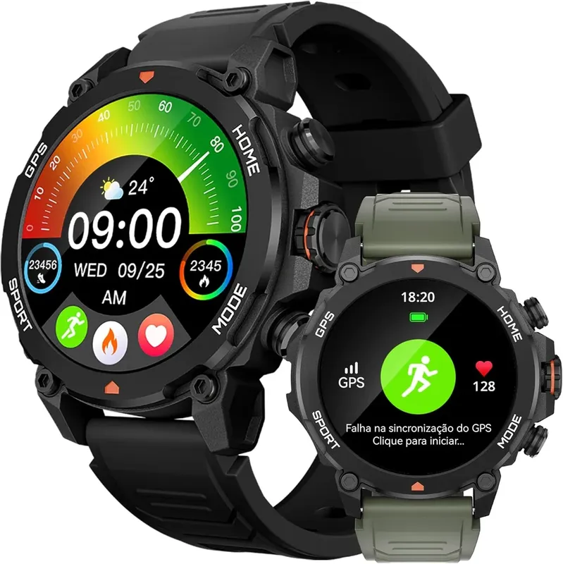 Relógio Inteligente, Gps 150+ Monitoramento Esportivo, Altímetro Barômetro Bússola