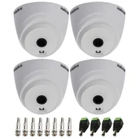Kit 4 Câmeras Intelbras Vhl 1120 Dome Hdcvi Lite, Hd 720p Lente 3.6mm Visão Noturna 20m + Conectores
