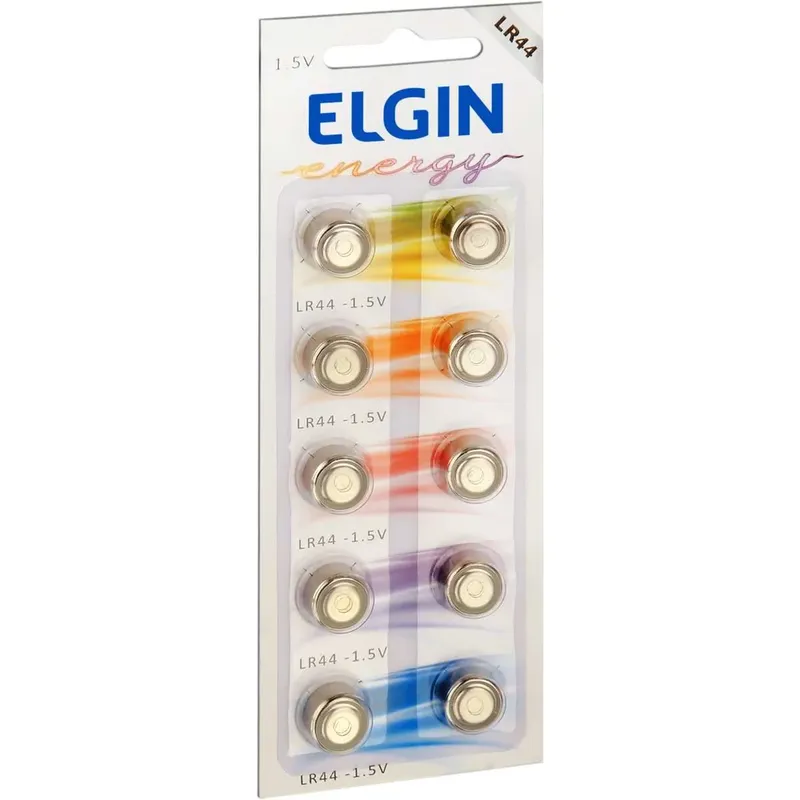Bateria Pilha Elgin Botão Cartela C/10 Un - Lr44 -elgin