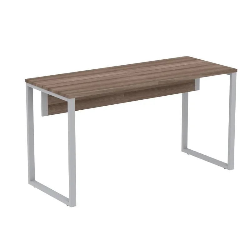 Mesa Escritório P25 Tub Pandin 90 Cm (larg) Tampo Mdp Cinza Pé Aço Tubular Grafito