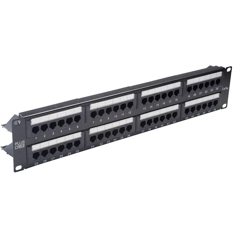 Patch Panel 48 Portas Cat5e Com Guia La-p548 Pluscable