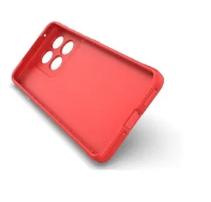 Capa Case Silicone Aveludada Vermelho Moto Edge 60 Fusion