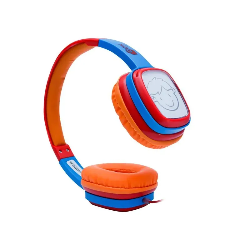 Fone De Ouvido Infantil Oex Kids Cartoon Hp302 Vermelho Azul