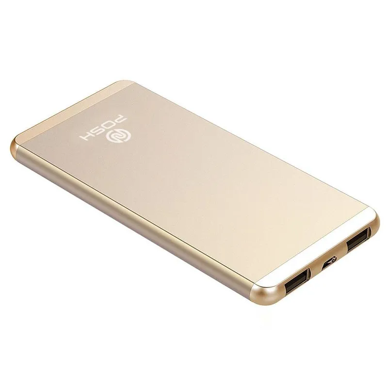 Carregador Portátil Posh Power Bank Metal Duo 10000mah Dourado