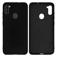 Capinha Silicone Aveludada Preta Para Samsung Galaxy A11