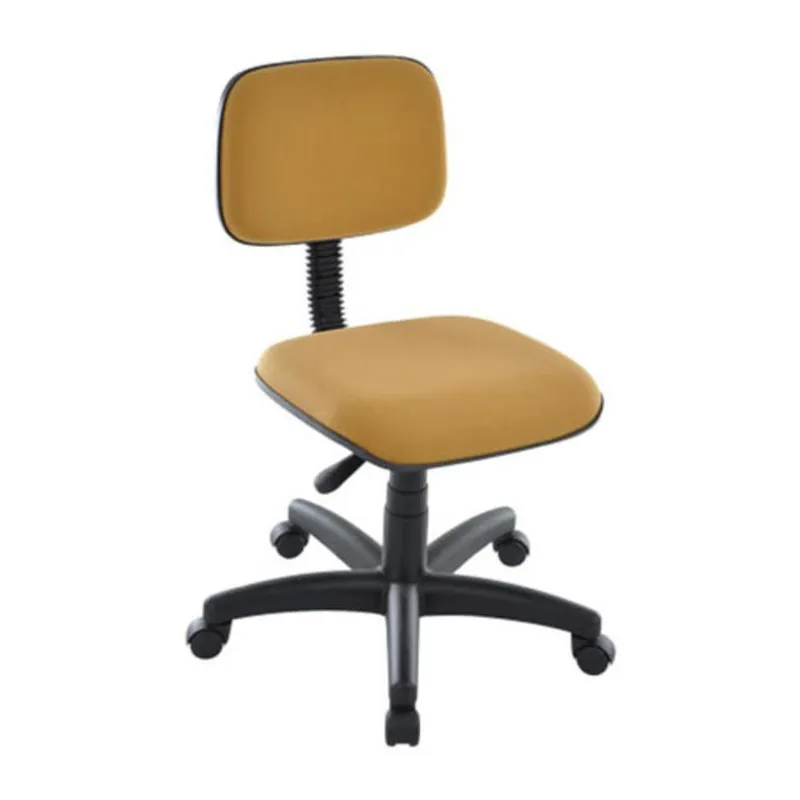 Cadeira Design Office Móveis Secretária, Até 120 Kg, Base Giratória, Square - Amarelo