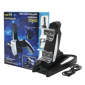 Carregador Duplo P/ 2 Controle Dualsense Playstation 5 Base Torre