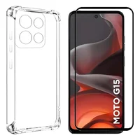 Capinha Para Moto G15 Anti Impacto + Película De Cerâmica 9d