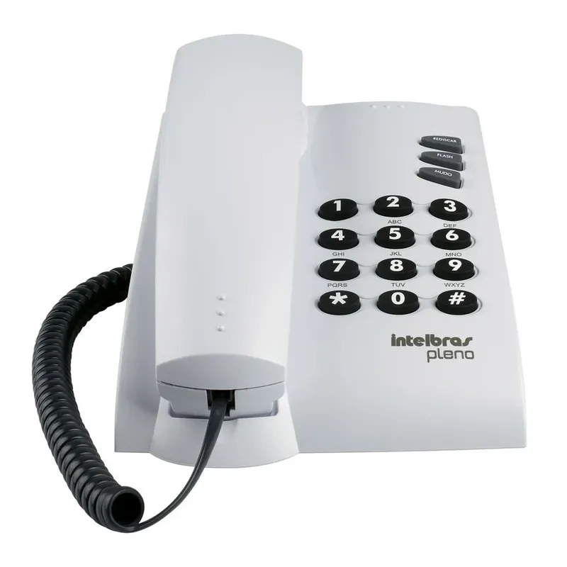 Telefone Pleno Cinza Ártico, Sinalização De Linha Pulso E Tom, Funções Flash, Redial, Mute