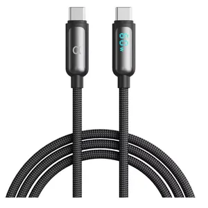Cabo Carregador Turbo Trançado De Nylon Preto Compatível Com Iphone 15/16/17 Pro Max