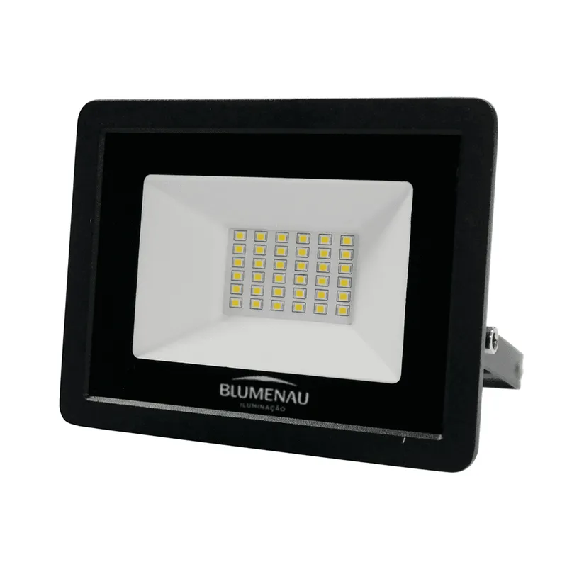 Refletor Blumenau De Led Slim 30w Verde Preto Bivolt