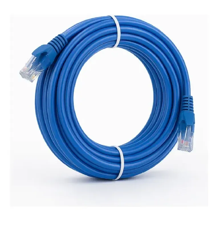 Cabo Rj-45 Macho + Rj-45 Macho 15m 5e Cca 568b Azul