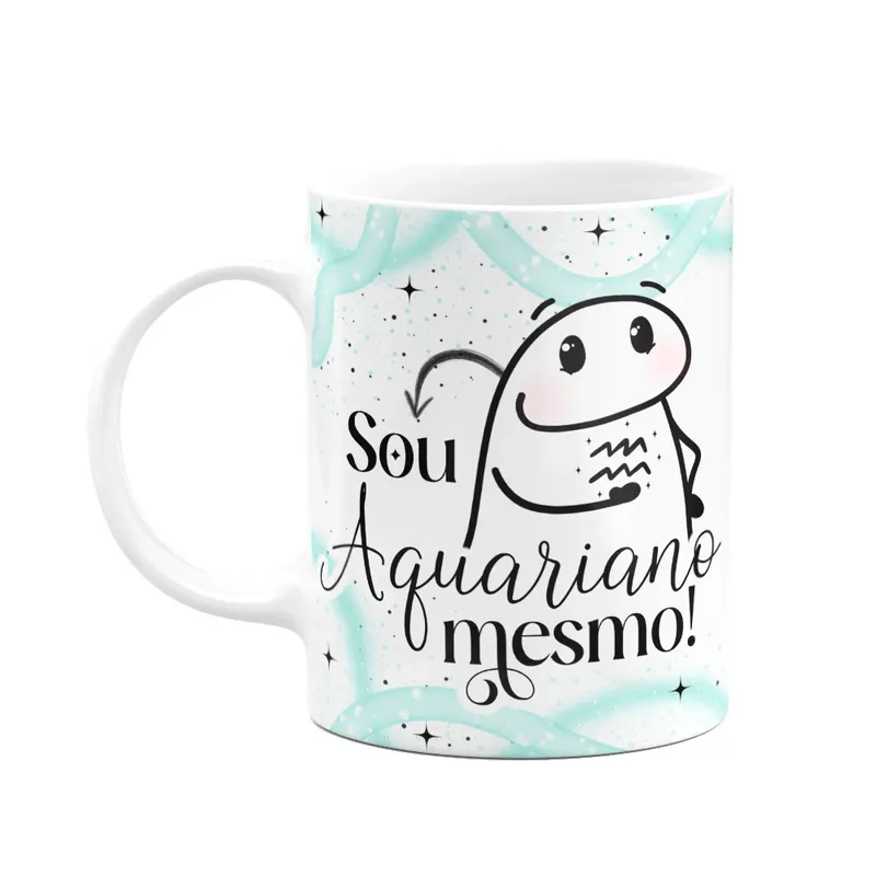 Caneca Flork Signos Aquário - Sua Aquariano Mesmo!