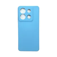 Capa Xiaomi Poco X6 Silicone Aveludada Protege Câmera Colorida Capinha Anti Impacto Poco X6:azul Bebê