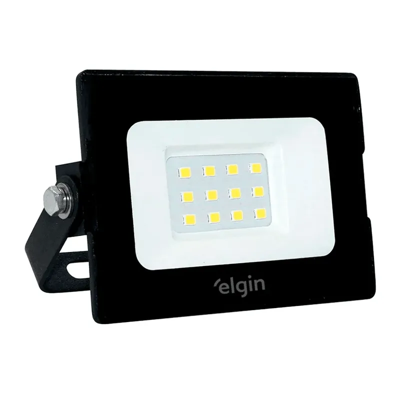 Refletor LED Elgin 10w 6500k Preto