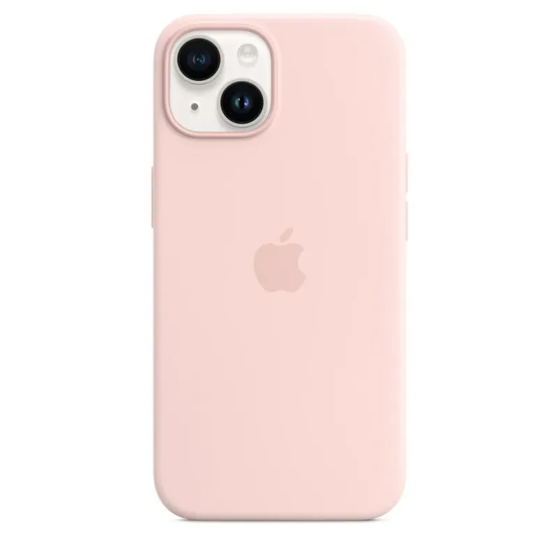 Capa Com Magsafe Para Iphone 14 Apple, Silicone Rosa-giz