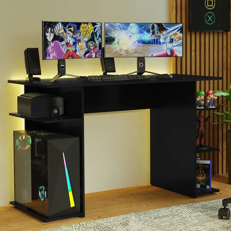 Escrivaninha Mesa Para Computador Gamer Madesa, Preto - 9424