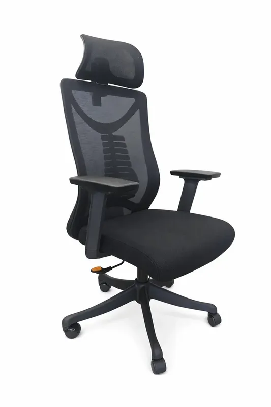 Cadeira Presidente Tela Vrt-40 Relax 3d Apoio Cabeça Preta