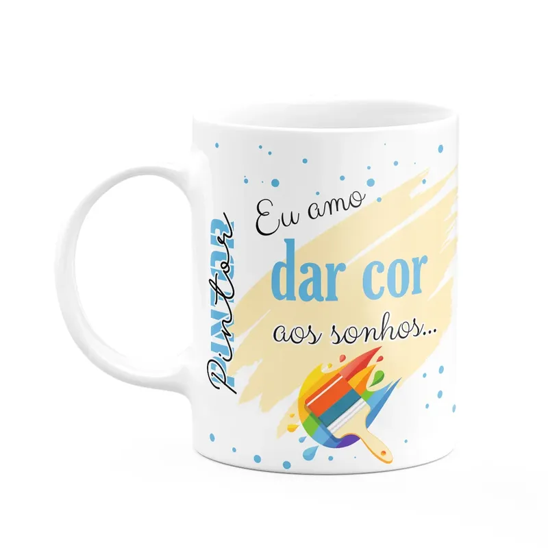 Caneca De Profissões - Sou Pintor - 325ml - Branca
