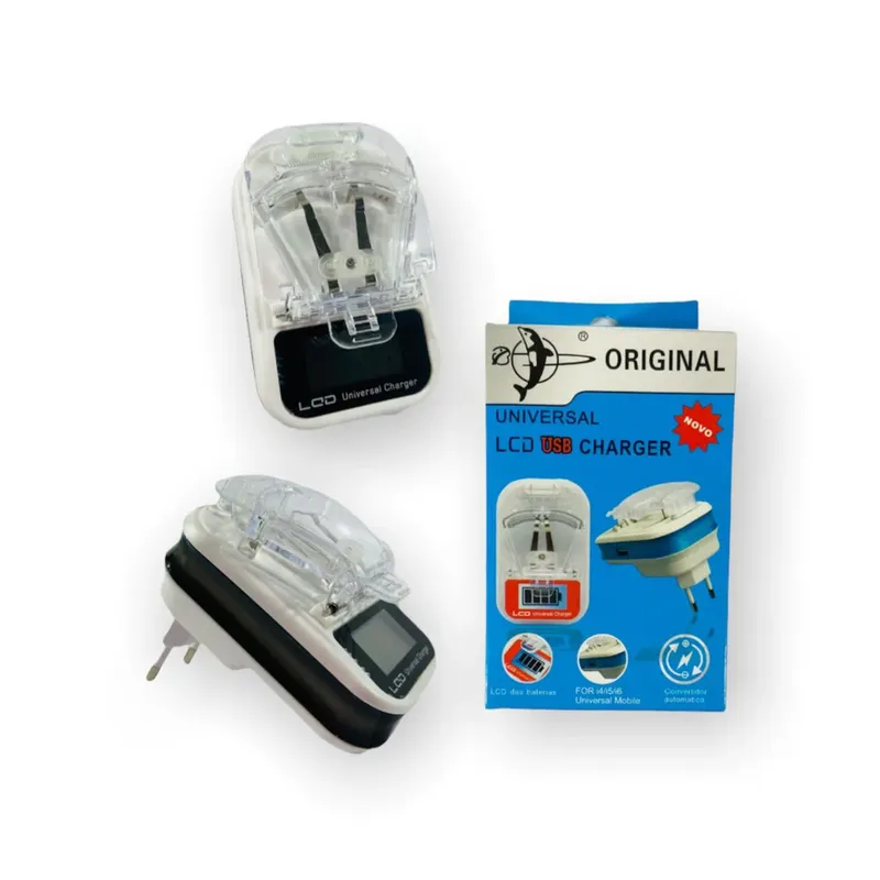 Carregador De Bateria Universal, Para Celular, Câmera, Com Saída USB