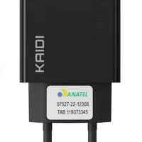Fonte Carregadora Turbo / Carregador Preto Bivolt Com Cabo Usb-c Rápido