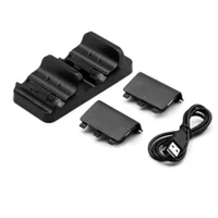 Carregador Dual Power Dock Com 2 Baterias Para Controle XBOX One Dobe.