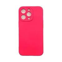 Capa Iphone 13 Pro Max Silicone Aveludada Protege Câmera Colorida Capinha Anti Impacto Cor:pink