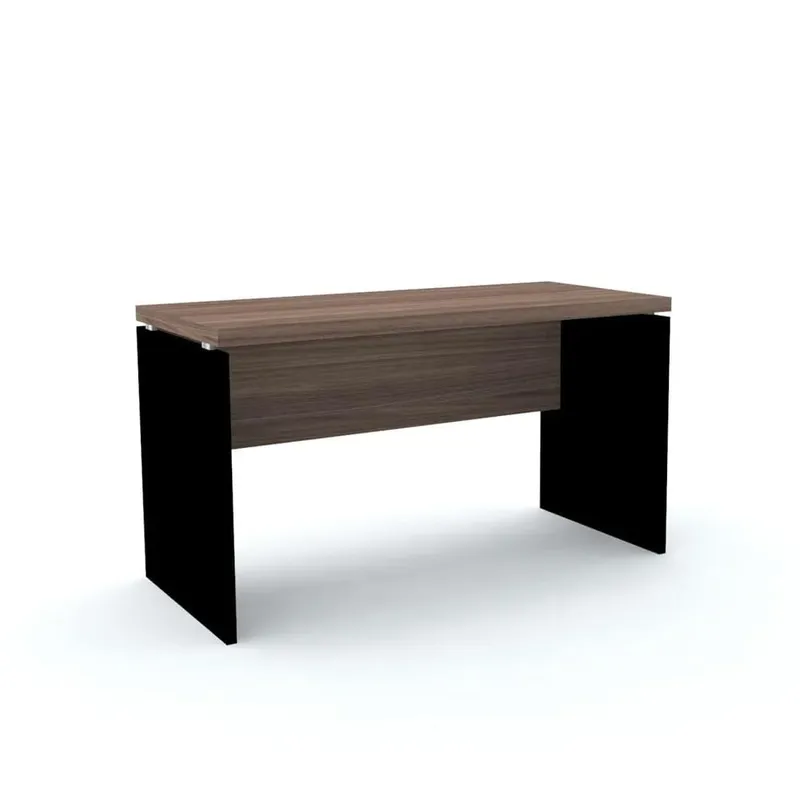 Mesa Escritório Pe40 Noce Naturalle Base Preta