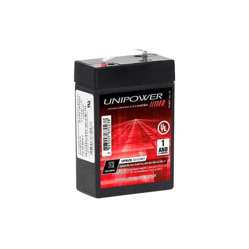 Bateria Selada Vrla 6v 2,8ah F187 Up628 Rt 06b005 Unipower