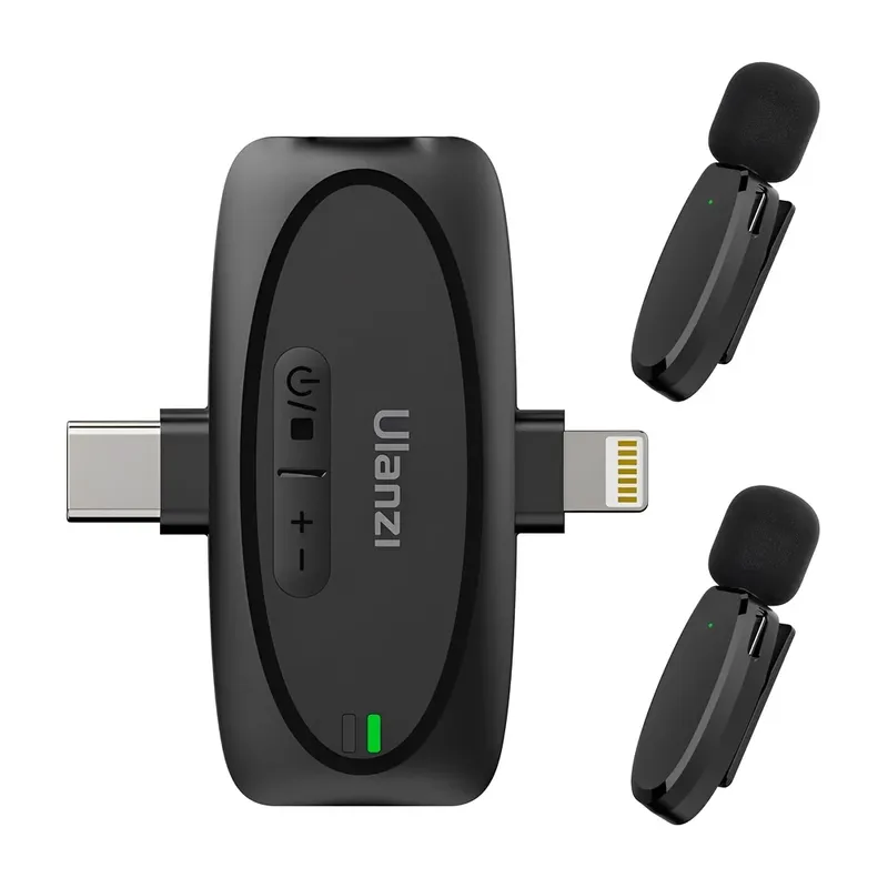 Microfone Lapela Ulanzi 3-in-1 Ios/android/câmera Preto
