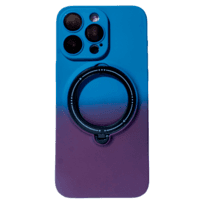 Capa Telefone Suporte Magsafe Em Gradiente Compatível Iphone Cor:roxoescuro/cinza;modelo Iphone:ip 15