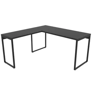Escrivaninha Em L Trevalla Kuadra Ml150 2 Peças Preto Onix