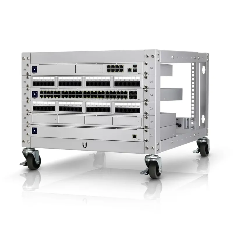 Rack De Tamanho 6u, Com Um Patch Panel Descarregado De 24 Portas, Pode Ser Montado Sem Ferramentas, Ubiquiti - U-Rack-6U-TL