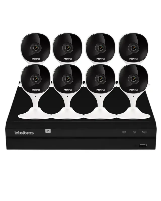 Kit 8 Câmeras Intelbras Imx-c Full Hd Nvd 1408 Intelbras Sem Hd.