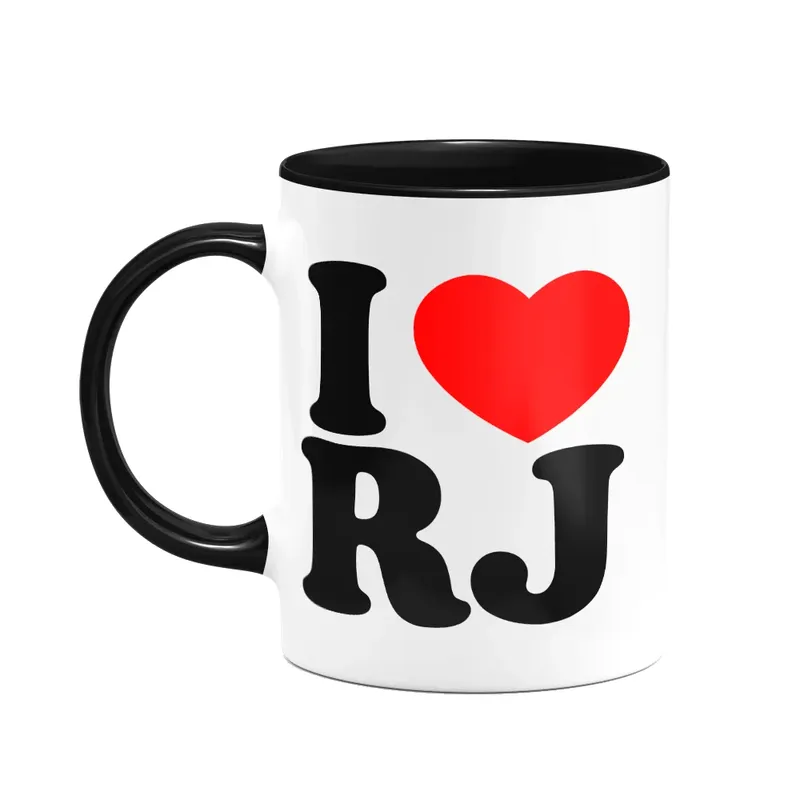Caneca I Love Rj - Rio De Janeiro - 325ml Branca