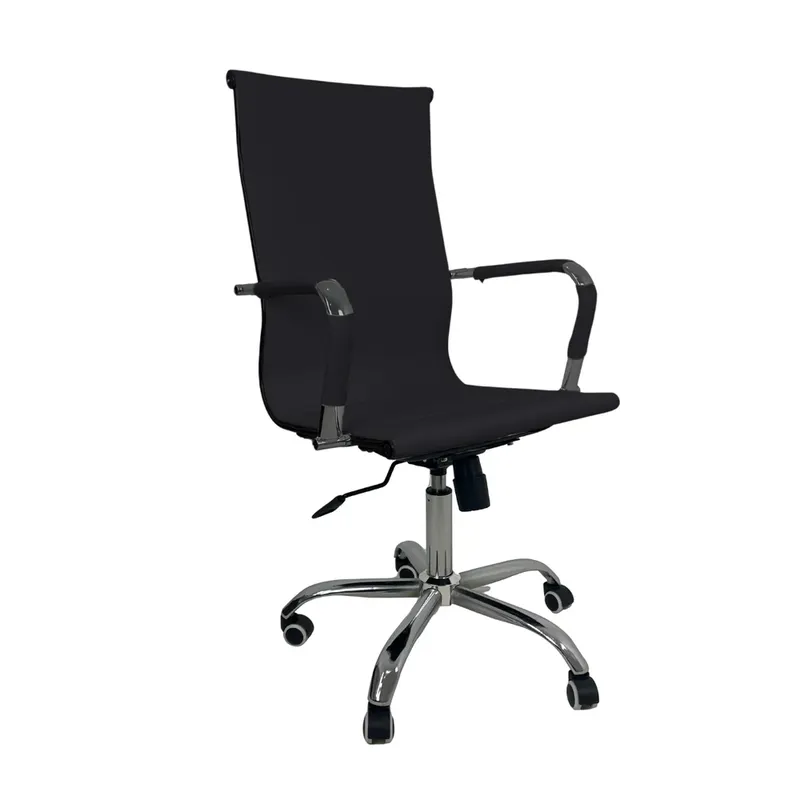 Cadeira De Escritorio Esteirinha, Giratoria, Ergonomica, Alta, Cor:preto.