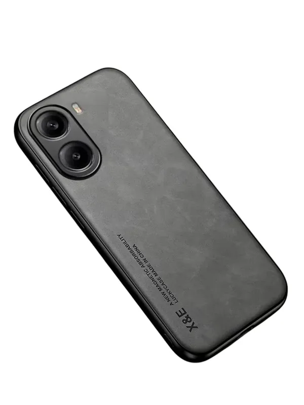 Capinha Luxo Couro Camurça Antichoque Para Xiaomi Poco F7 5g