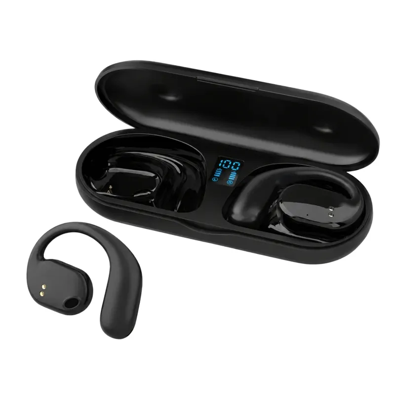 Fone Para Caminhada Preto Não Cai Condução Óssea Uso Diário