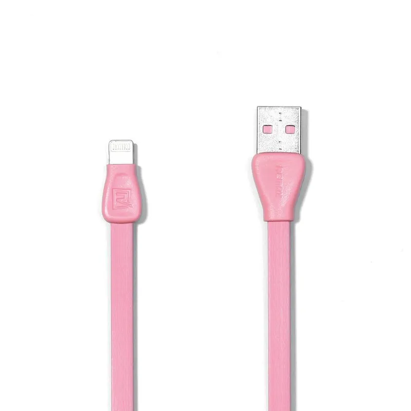 Cabo Flat Lightning Para Usb Celular 1 Metro Pink 26_18_0_u