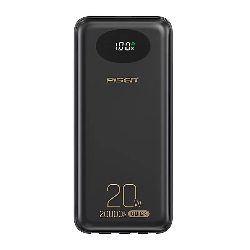 Power Bank Carregador Portátil Pisen 4in1 20000mah Preta