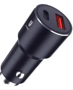 Carregador Veicular 38w Usb-a + Usb-c Fancy