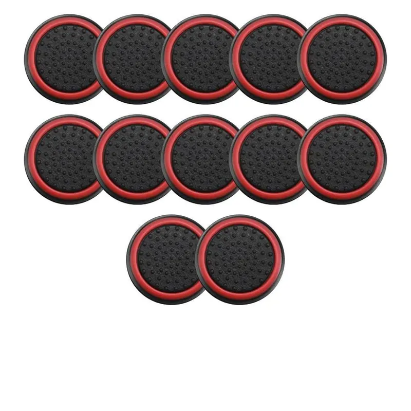 6 Pares De Grips P/ Controle Anti Derrapante Silicone Botão Analógico Do Joystick Cor: Vermelho