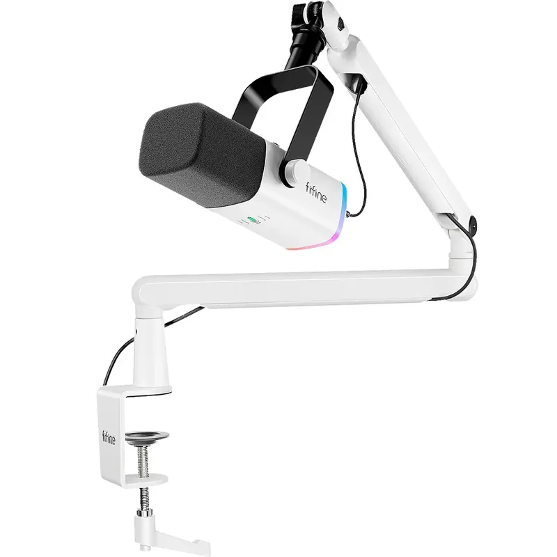 Microfone Dinâmico Fifine K688 Usb/xlr Branco