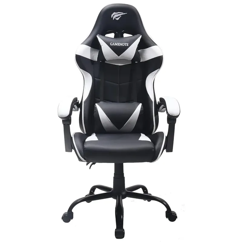Cadeira De Escritorio Com Ajuste De Altura E Apoio De Braco Fixo, Na Cor Branca E Preta - Havit Gc 933 Ultimate